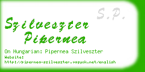 szilveszter pipernea business card